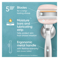 slide 12 of 29, Gillette Venus Moistureglide Women's Razor, Reusable Handle, 2 Razor Blade Refills and Shower Holder, 1 ct