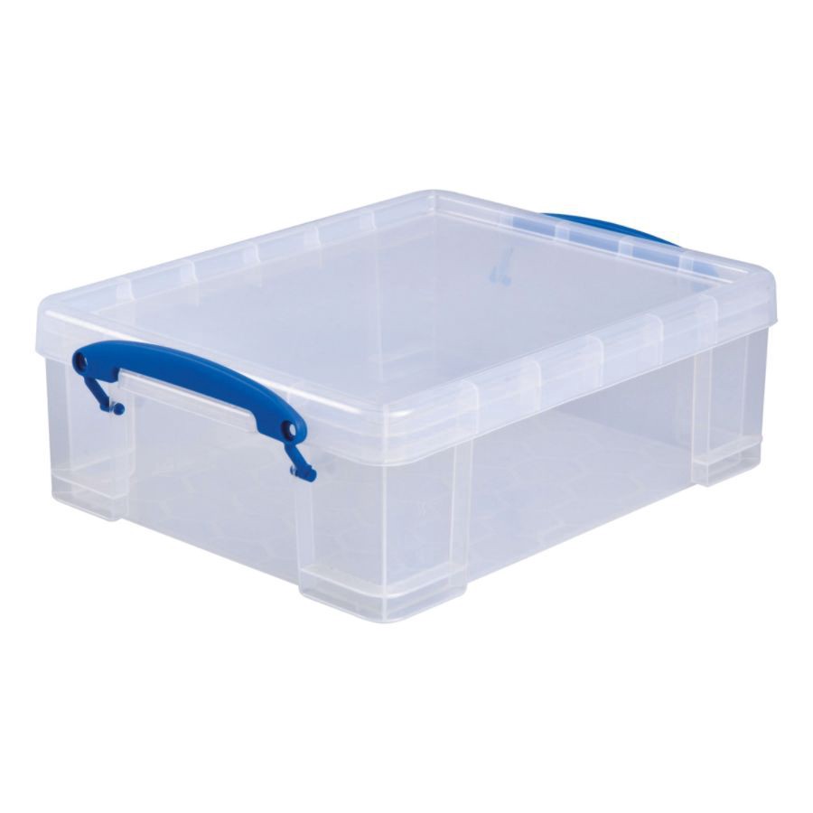 slide 3 of 3, Really Useful Box Plastic Storage Box, Clear, 14 in x 11 in x 5 in