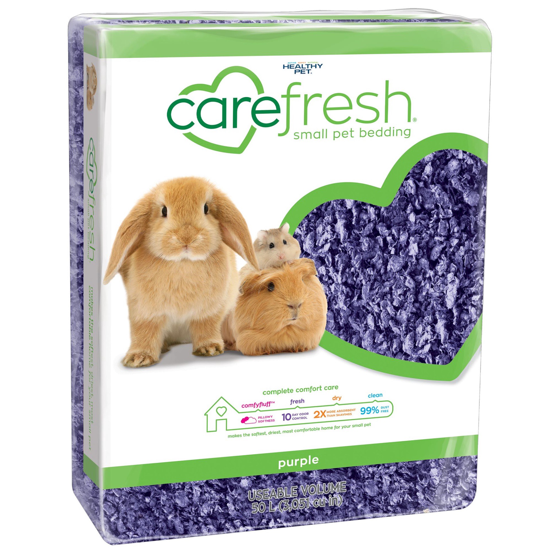 slide 1 of 1, carefresh Colorful Creations Small Pet Bedding - Purple, 50 liter