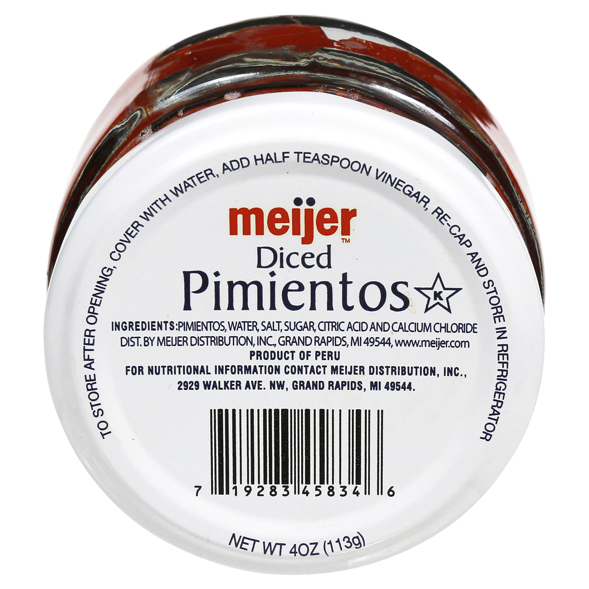 slide 5 of 5, Meijer Diced Pimientos, 4 oz