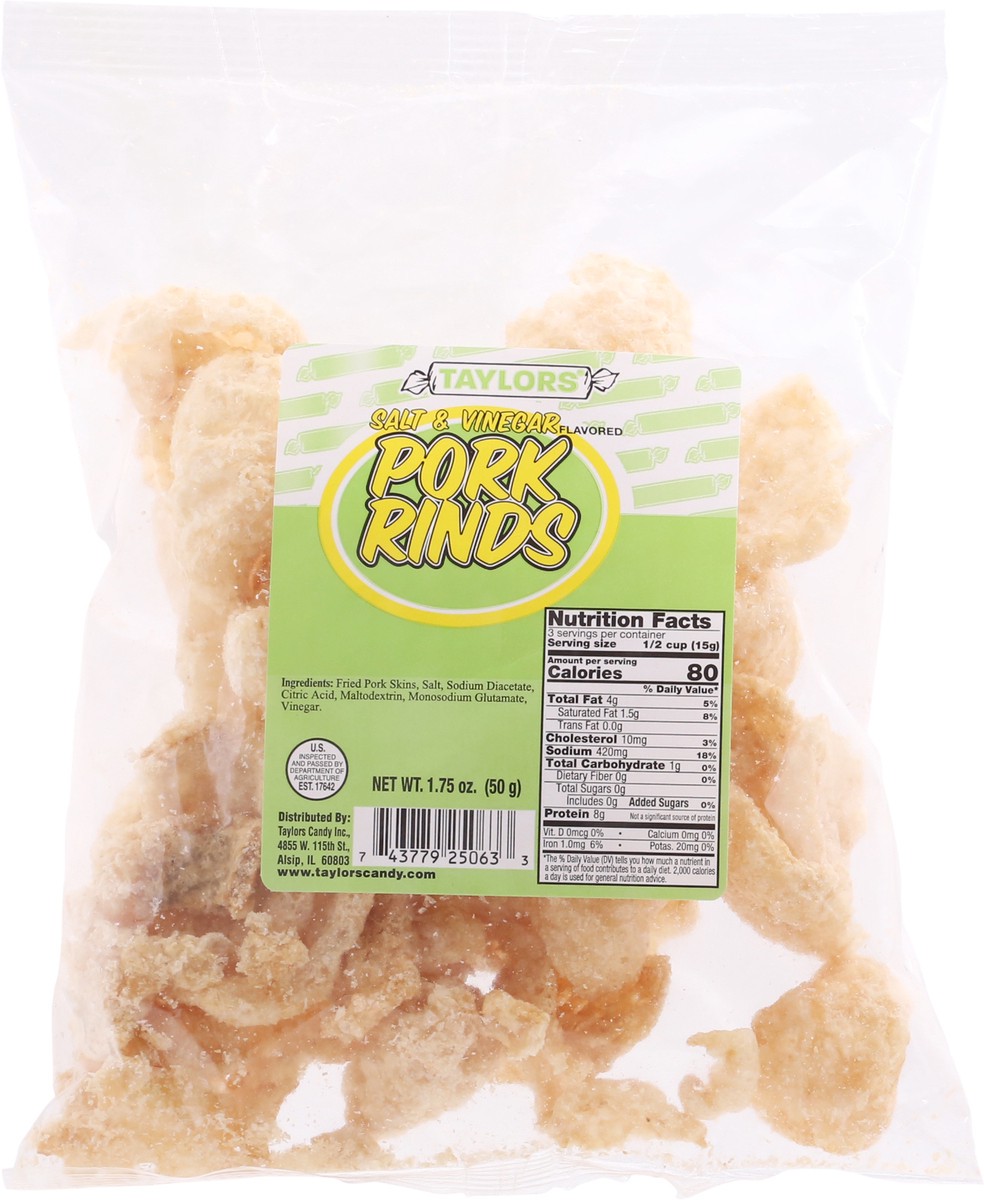slide 5 of 12, Taylor's Salt & Vinegar Flavored Pork Rinds 1.75 oz, 1.75 oz