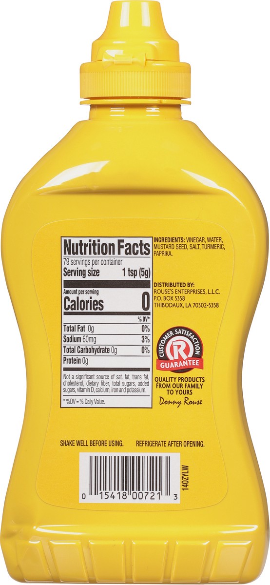 slide 5 of 12, Rouses Markets Gluten Free Yellow Mustard 14 oz, 14 oz