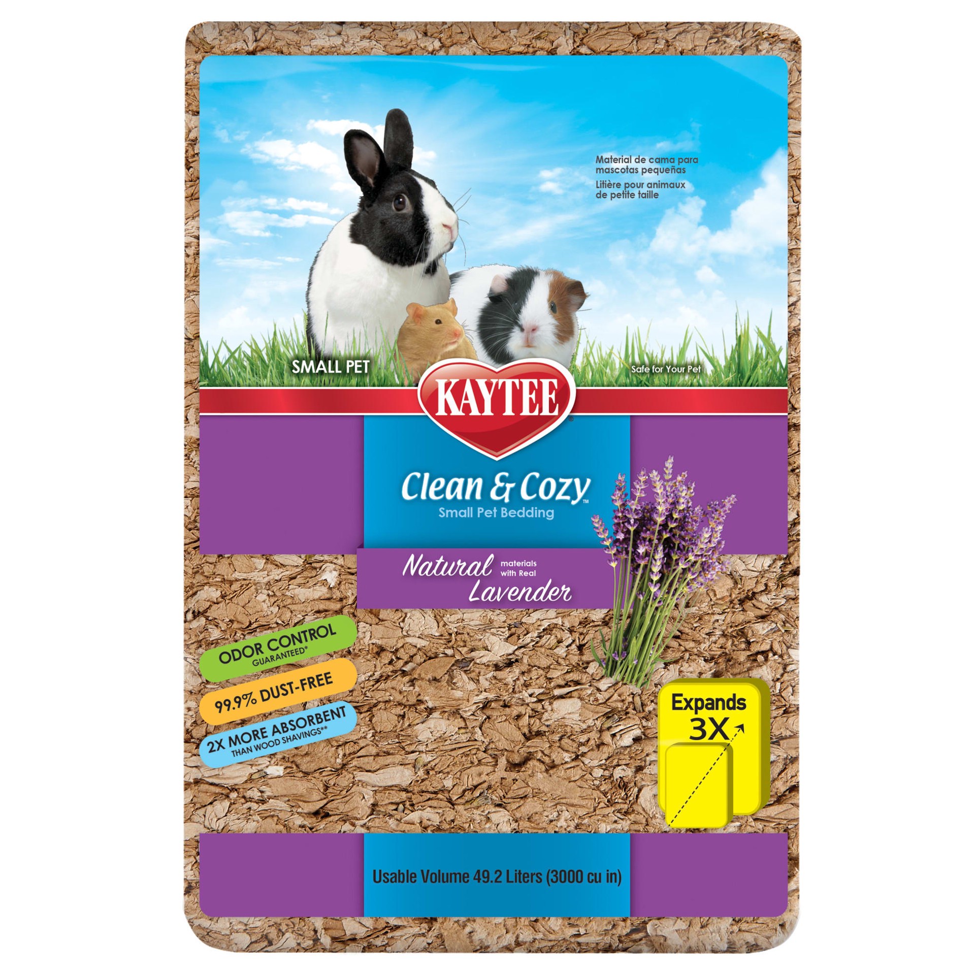 slide 1 of 8, Kaytee Clean & Cozy Natural Bedding with Lavender 49.2 Liters, 1 ct