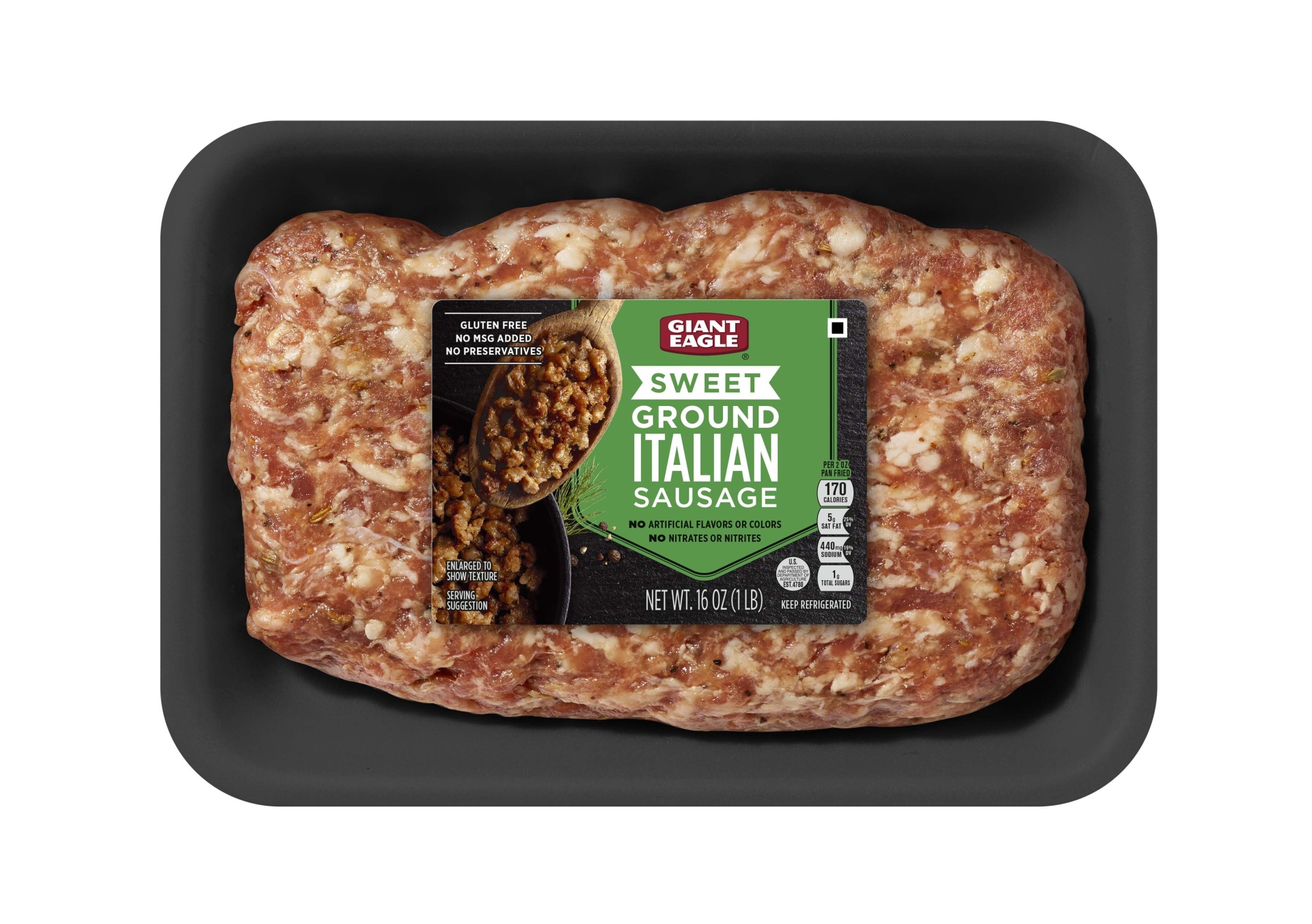 slide 1 of 1, Giant Eagle Italian Sausage Ground, Sweet, 16 oz