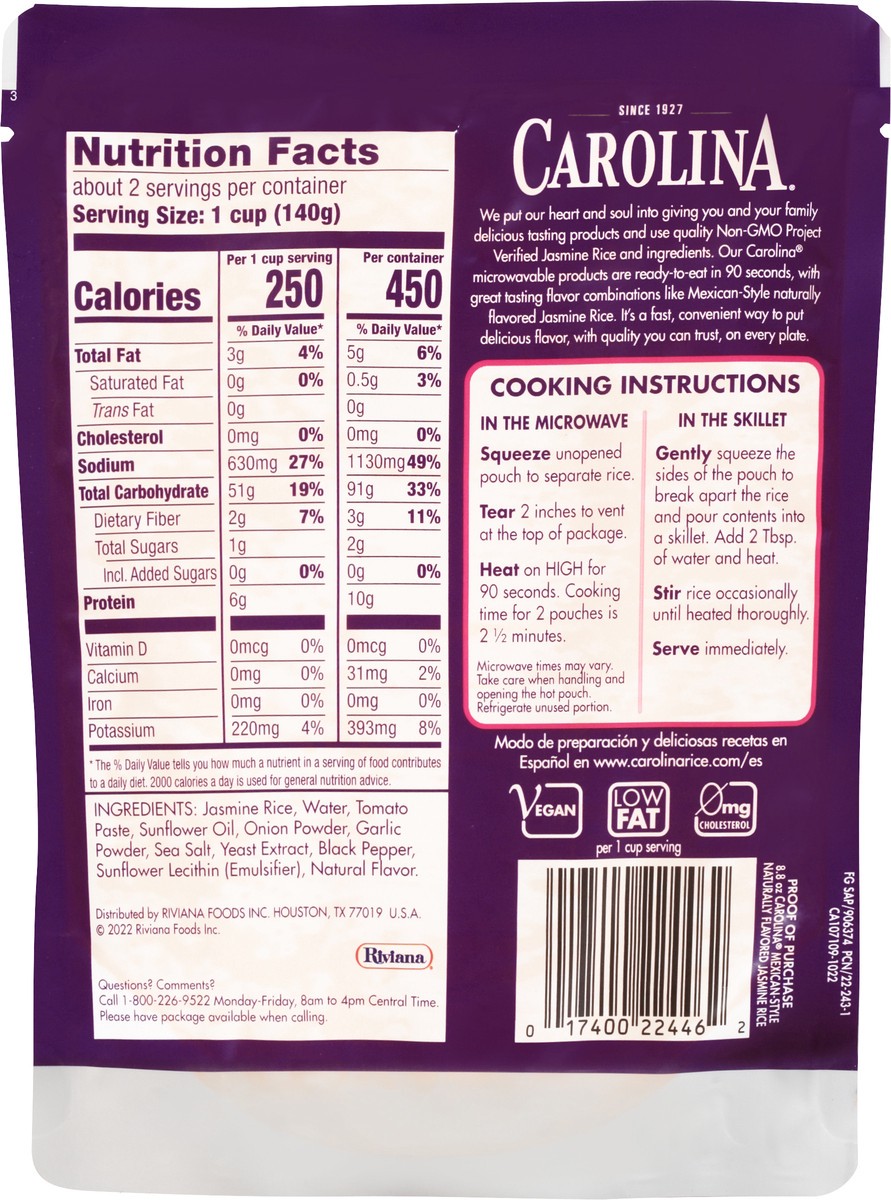 slide 4 of 9, Carolina Jasmine Rice, Mexican-Style, 8.8 oz