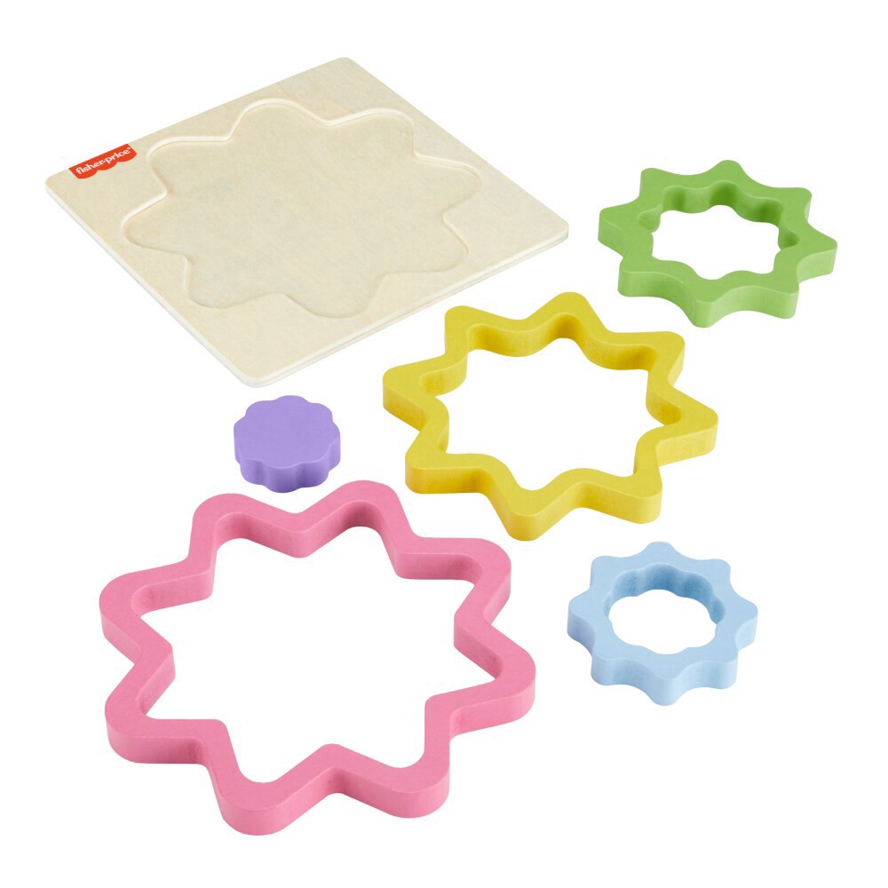 slide 2 of 4, Fisher Price® Wooden Mini Rainbow Puzzle, 6 ct