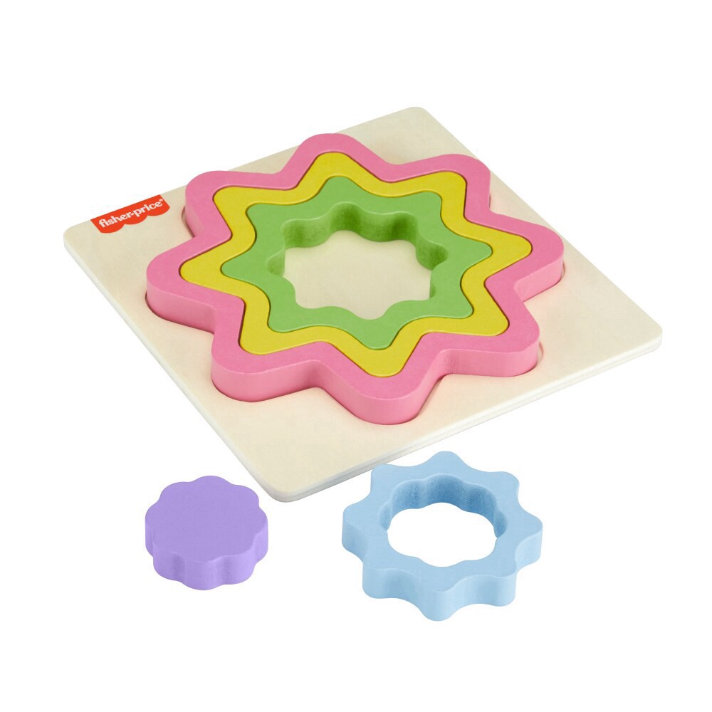 slide 4 of 4, Fisher Price® Wooden Mini Rainbow Puzzle, 6 ct