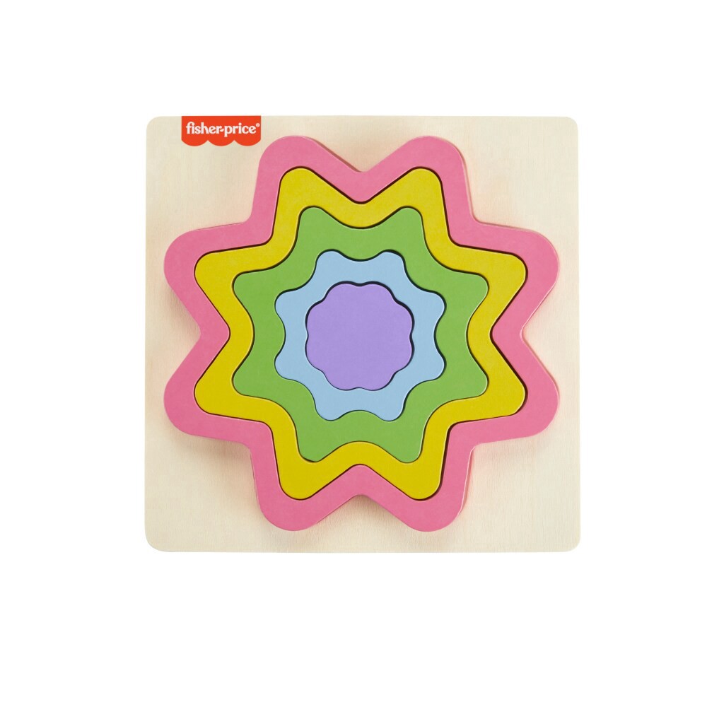 slide 3 of 4, Fisher Price® Wooden Mini Rainbow Puzzle, 6 ct