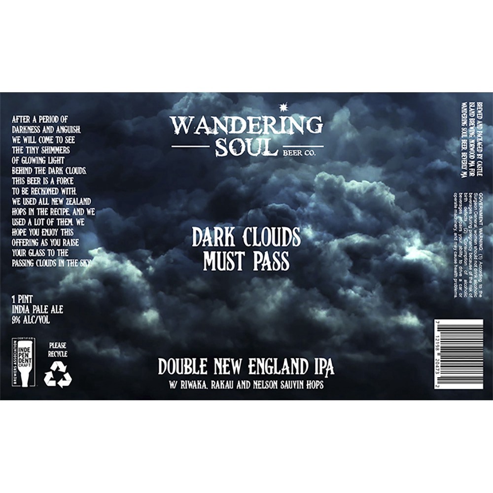 slide 1 of 1, Wandering Soul Dark Clouds Must Pa, 16 oz