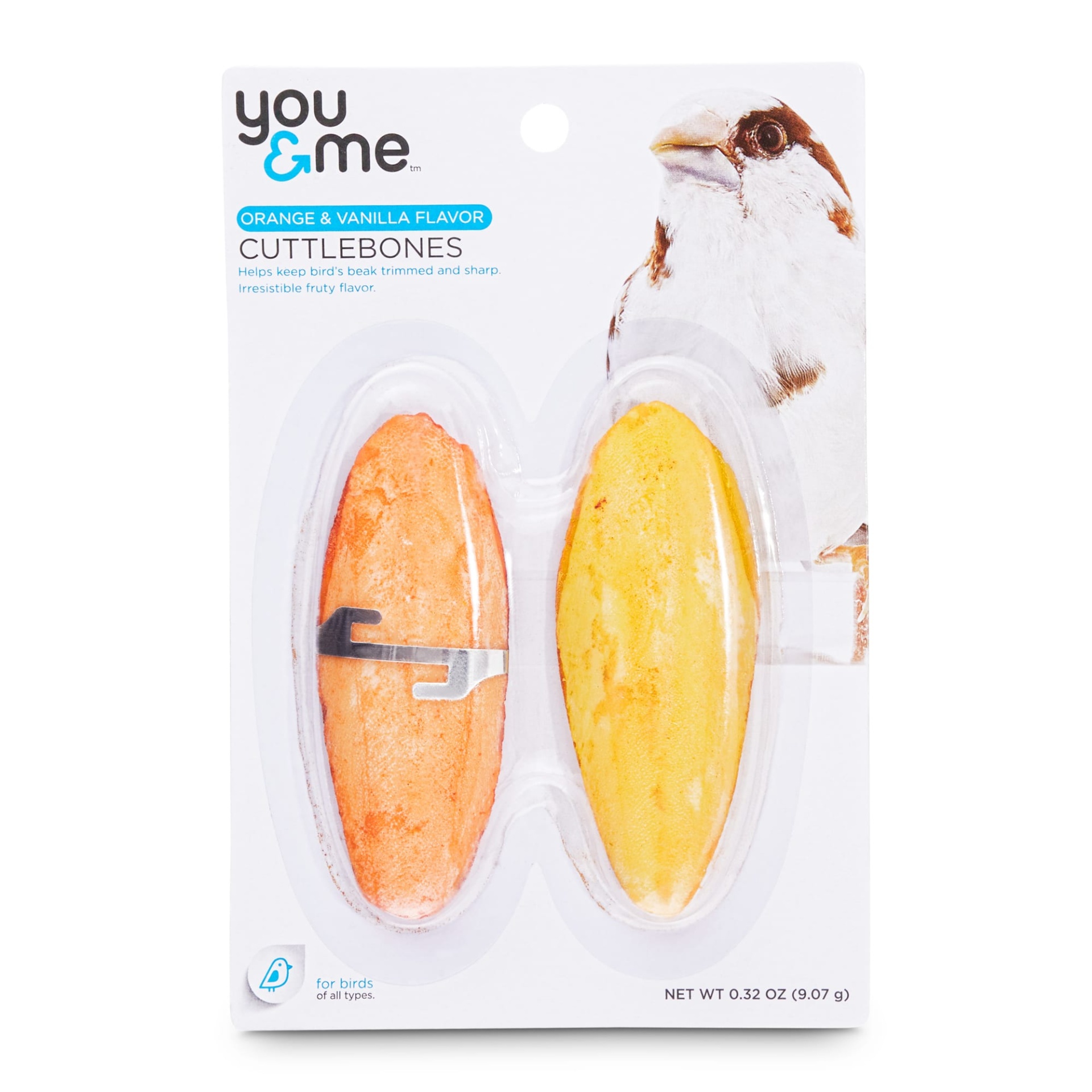 slide 1 of 1, You & Me Orange & Vanilla Flavor Bird Cuttlebones, 1 ct