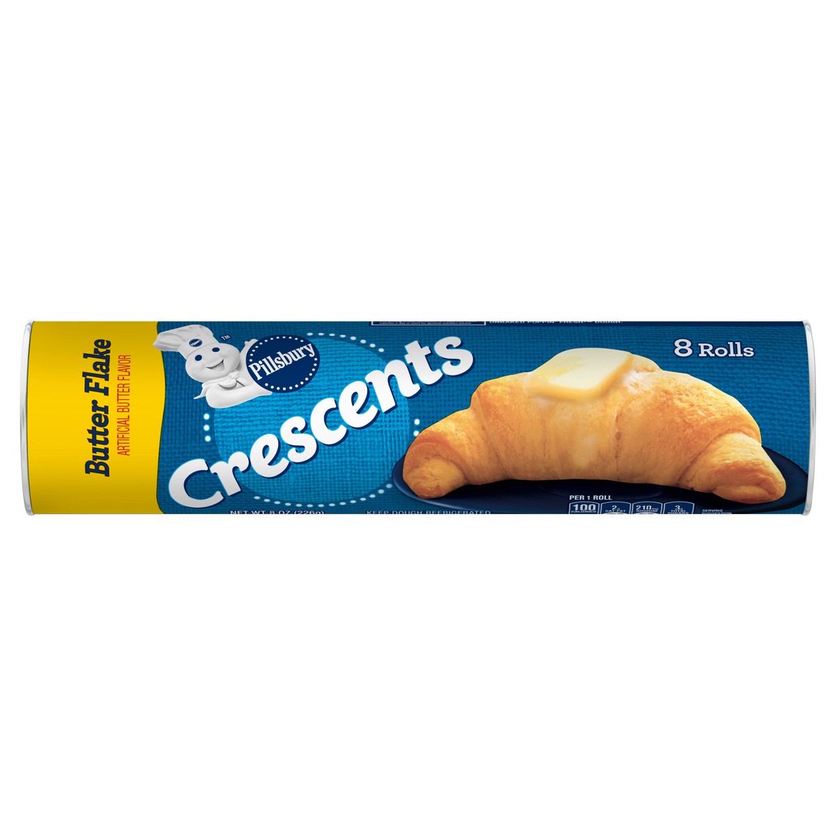 slide 1 of 1, Pillsbury Butter Flake Crescent Rolls, 8 oz