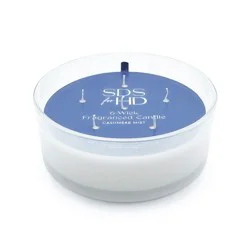 Sewing Down South for HD Designs 6 Wick Glass Candle Cashmere Mist - White