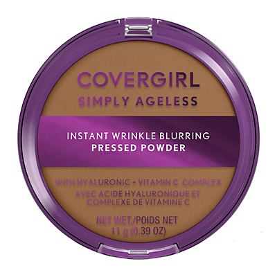 slide 1 of 1, Covergirl Simply Ageless Instant Wrinkle Blurring Pressed Powder Tawny, 0.39 oz