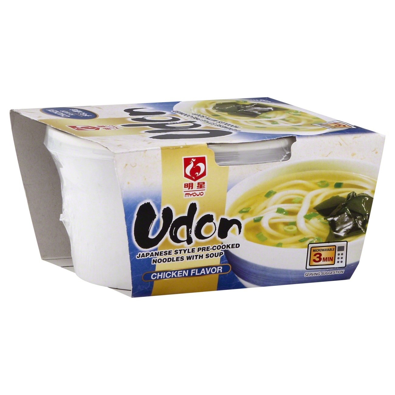 slide 1 of 1, Myojo Udon Japanese Style Artificial Chicken Flavor Noodles 5.64 oz, 5.61 oz