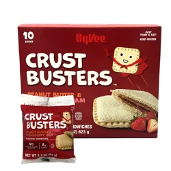 Hy-Vee Crust Busters Peanut Butter & Strawberry Jam, 10ct