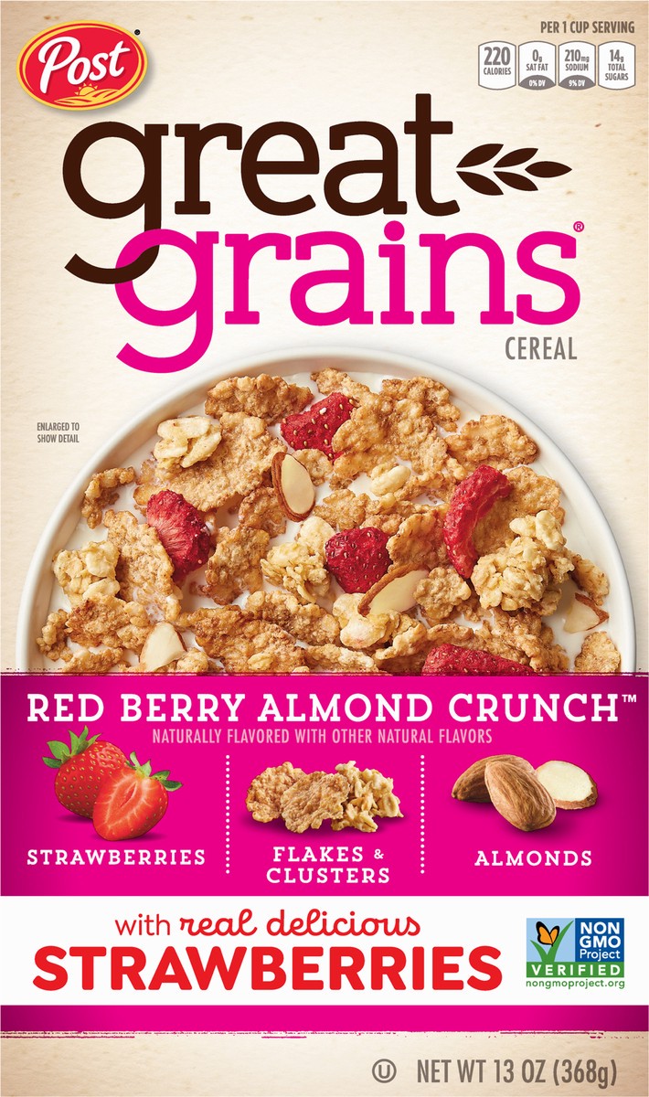 slide 6 of 9, Great Grains Post Red Berry Great Grains Cereal, 13 oz