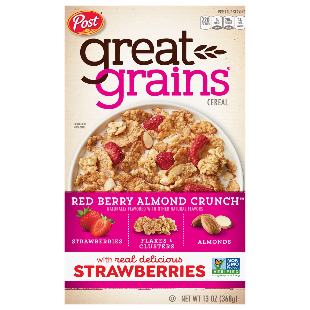 slide 1 of 9, Great Grains Post Red Berry Great Grains Cereal, 13 oz