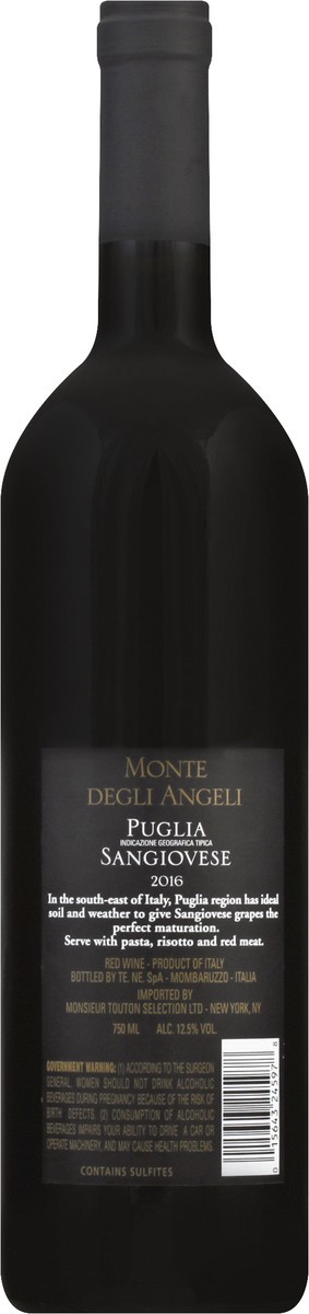 slide 7 of 9, Monte Degli Angeli Sangiovese 750 ml, 25.4 oz