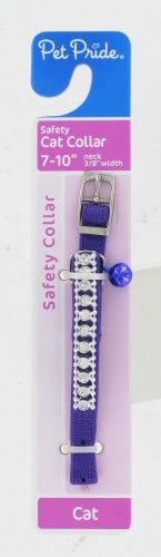 slide 1 of 1, Pet Pride Rhinestone Adjustable Safety Cat Collar, 1 ct