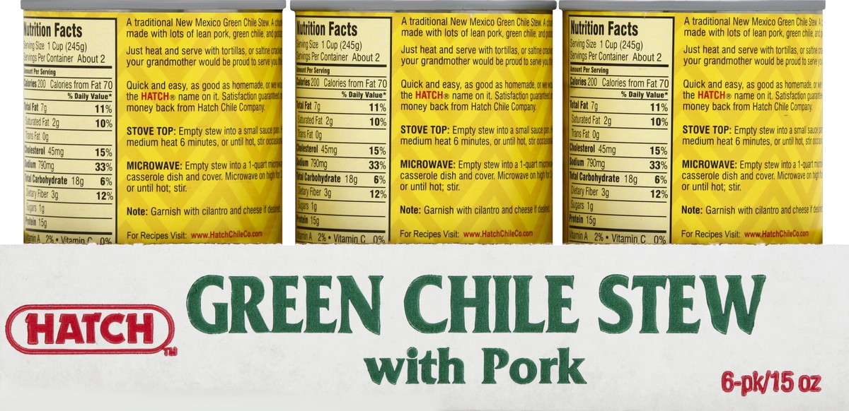 slide 10 of 10, Hatch Green Chile Stew 6 ea, 15 oz