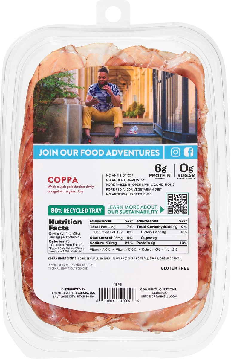 slide 2 of 13, Creminelli Sliced Coppa, 2 oz