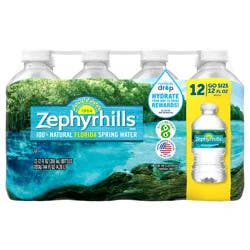 ZEPHYRHILLS Brand Florida Spring Water, 12-ounce plastic bottles (Pack of 12)