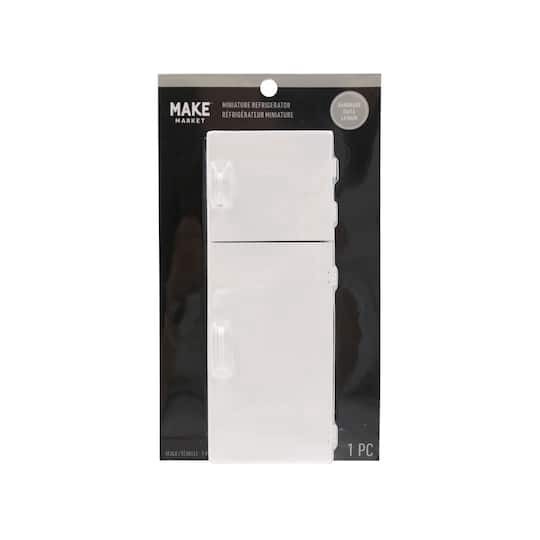 slide 1 of 3, Miniature White Wood Refrigerator By Make Market, 2.33 in x 2.24 in x 5.92 in