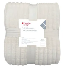 Everyday Living Corduroy White Blanket
