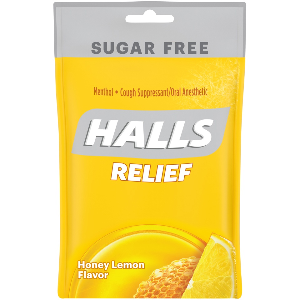 slide 2 of 7, Halls Advanced Formula Sugar Free Honey-lemon Flavor Suppressant Drops, 25 ct