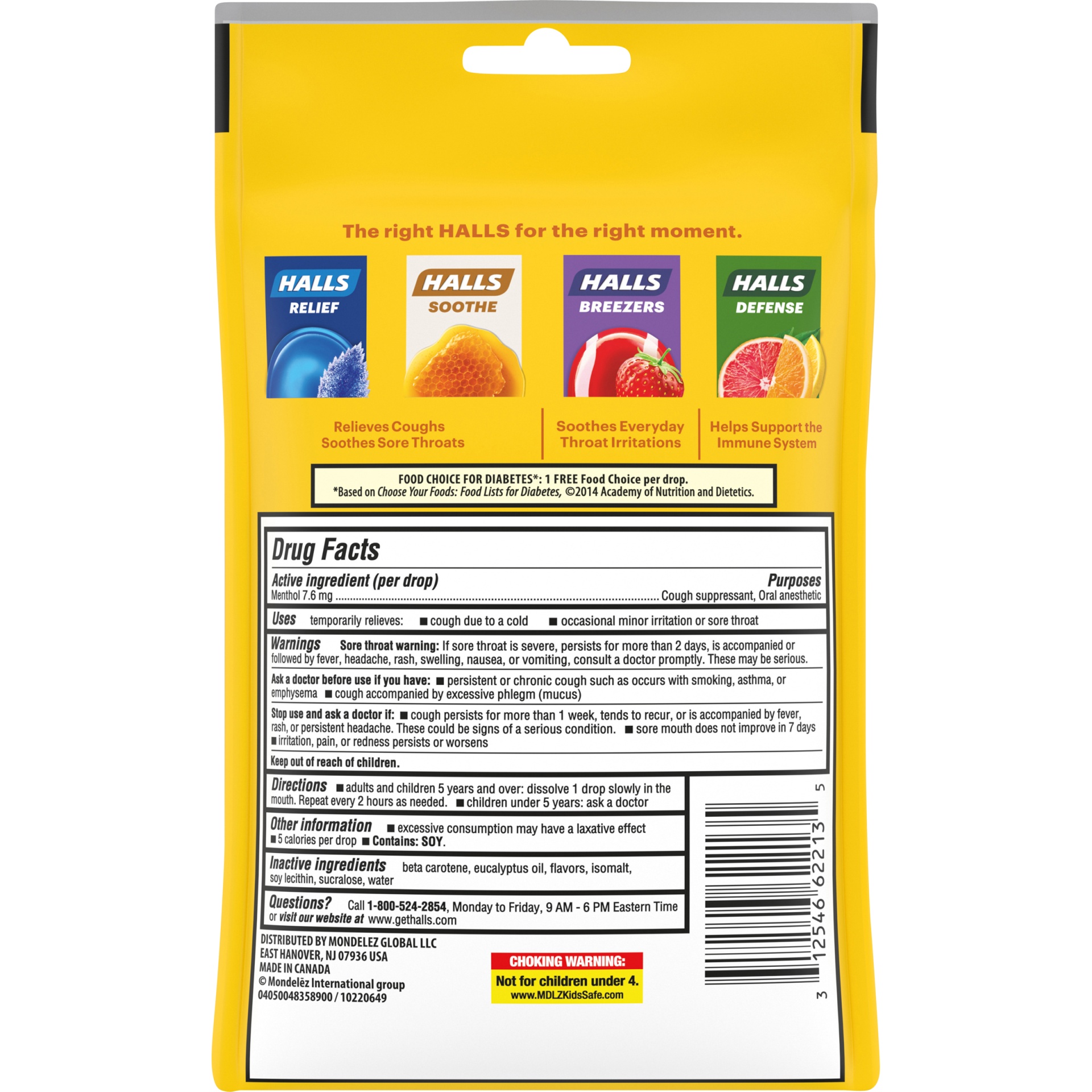 slide 7 of 7, Halls Advanced Formula Sugar Free Honey-lemon Flavor Suppressant Drops, 25 ct