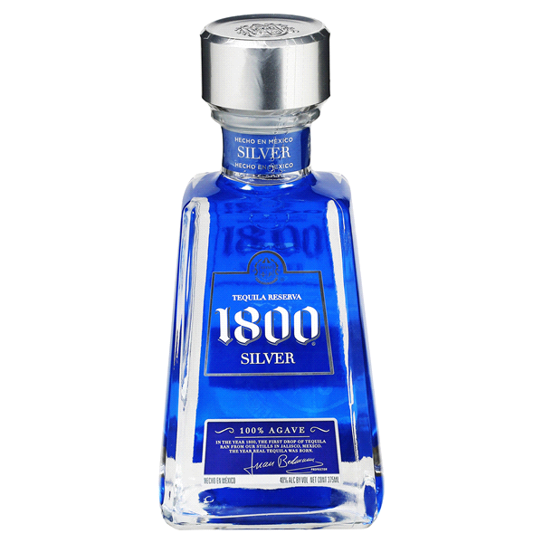 slide 1 of 1, 1800 Silver Tequila, 375 ml