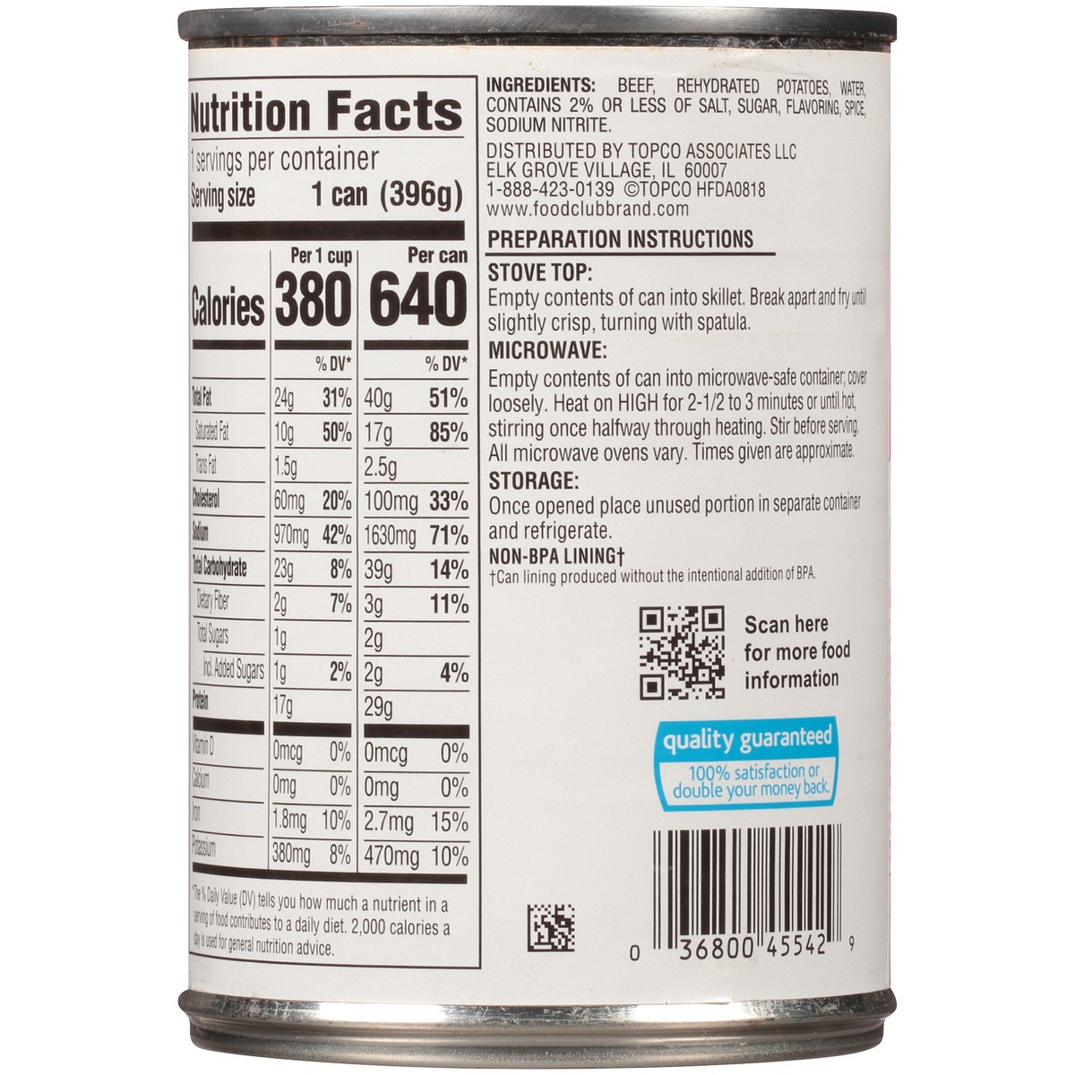 slide 9 of 13, Food Club Corned Beef Hash, 14 oz