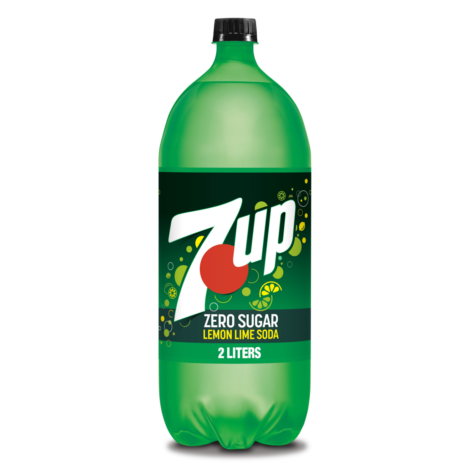 slide 1 of 4, 7UP Zero Sugar Lemon Lime Soda, 2 L bottle, 2.1 qt