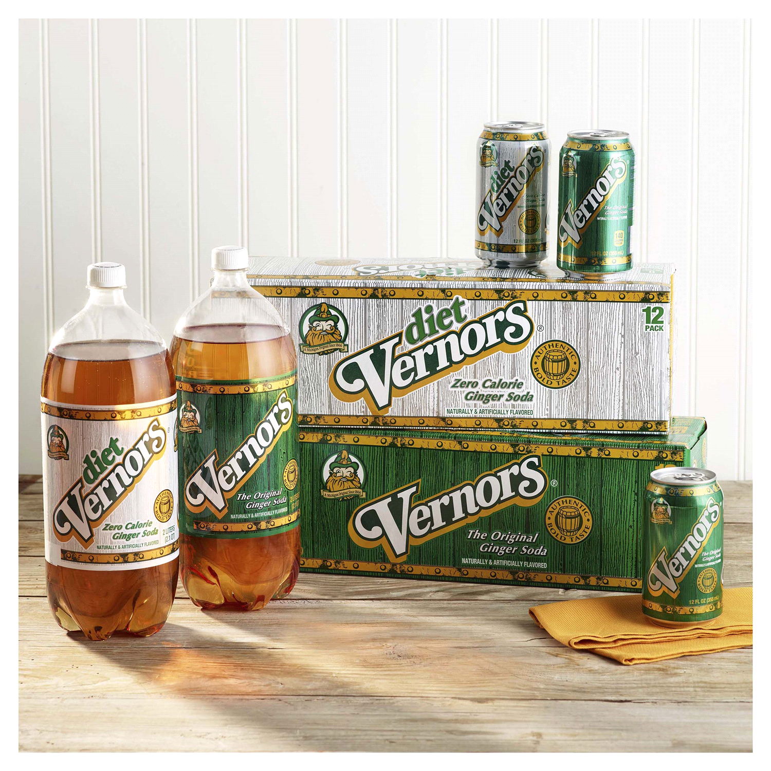 slide 3 of 5, Vernors Zero Sugar Ginger Soda, 7.5 fl oz cans, 6 pack, 6 ct; 7.5 oz