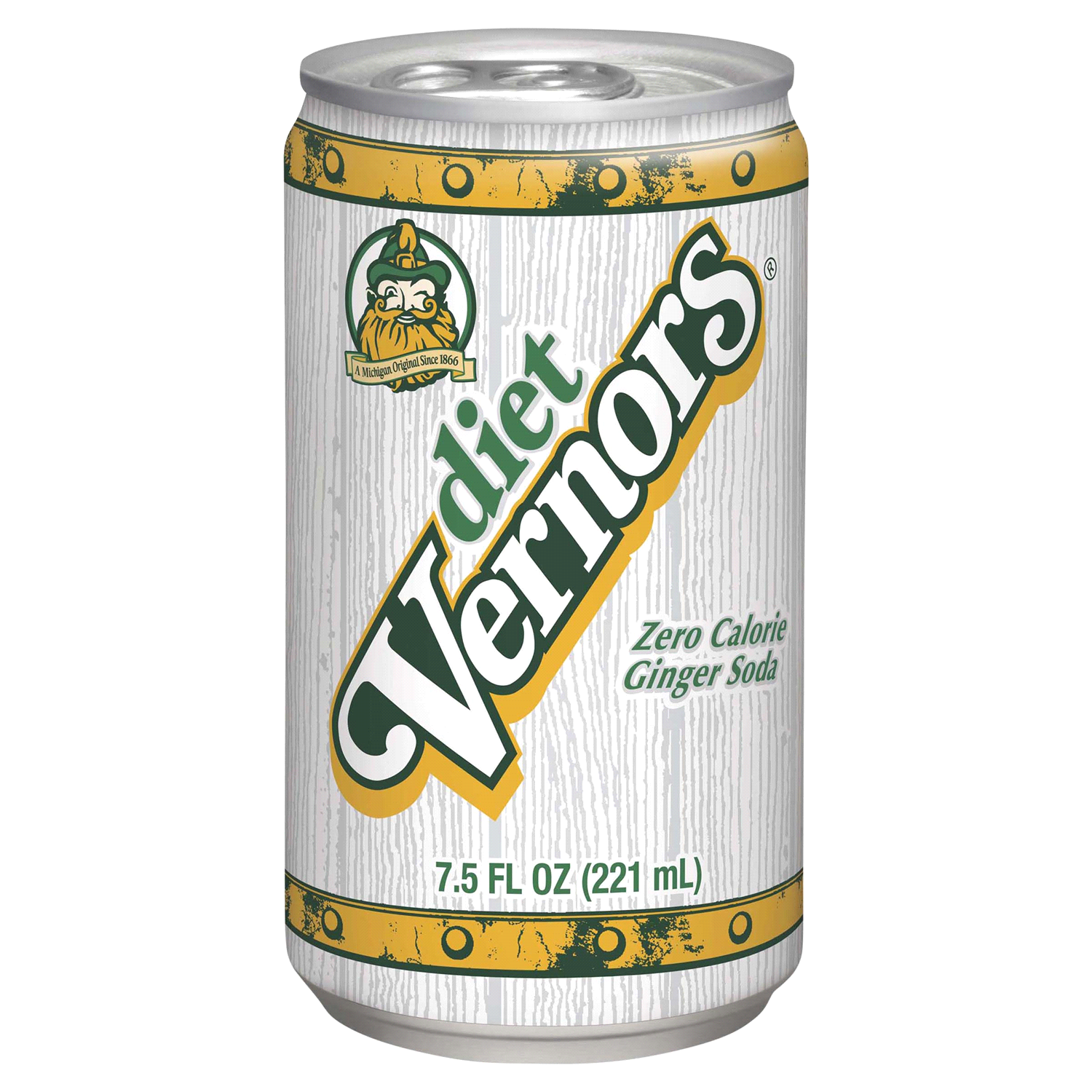 slide 5 of 5, Vernors Zero Sugar Ginger Soda, 7.5 fl oz cans, 6 pack, 6 ct; 7.5 oz