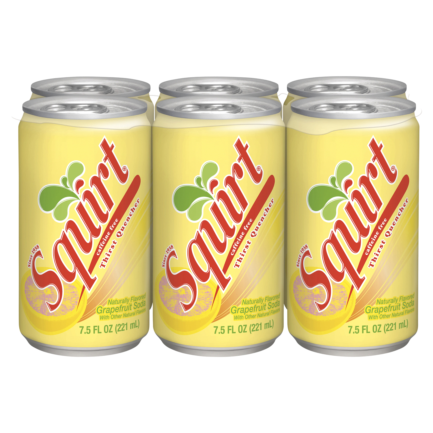 slide 1 of 5, Squirt Citrus Soda, 7.5 fl oz cans, 6 pack, 6 ct; 7.5 oz