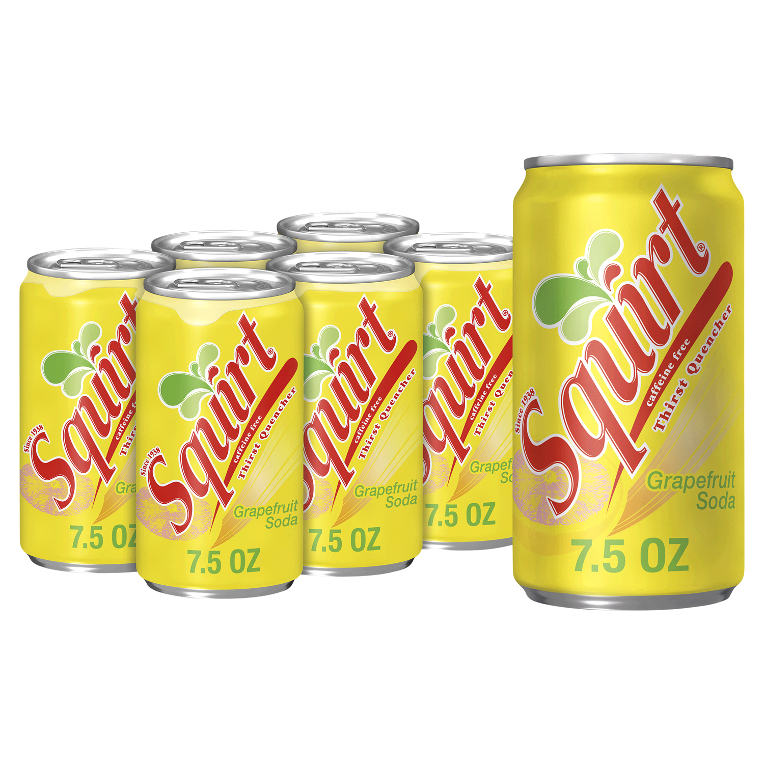 slide 2 of 5, Squirt Citrus Soda, 7.5 fl oz cans, 6 pack, 6 ct; 7.5 oz