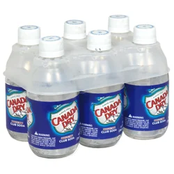 Canada Dry Sodium Free Club Soda 6 - 10 fl oz Bottles