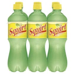 Squirt 6 Pack Caffeine Free Grapefruit Soda Thirst Quencher 6 - 16.9 fl oz Bottles