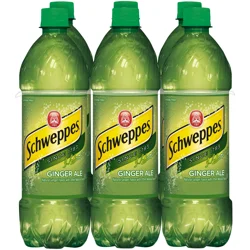 Schweppes Ginger Ale 6 - 16.9 fl oz Bottles