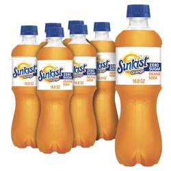 Sunkist Zero Sugar Orange Soda- 6 ct; 16.9 oz - 6 ct; 16.9 oz