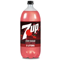 7UP Cherry Flavored Zero Sugar Soda, 2 L bottle