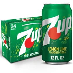 7UP Lemon Lime Soda, 12 fl oz cans, 24 pack