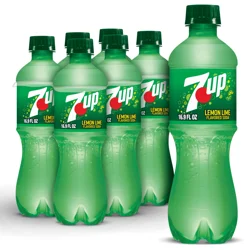 7UP Lemon Lime Soda, .5 L bottles, 6 pack