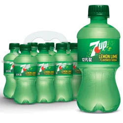 7UP Lemon Lime Soda, 12 fl oz bottles, 8 pack