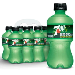 7UP Zero Sugar Lemon Lime Soda, 12 fl oz bottles, 8 pack