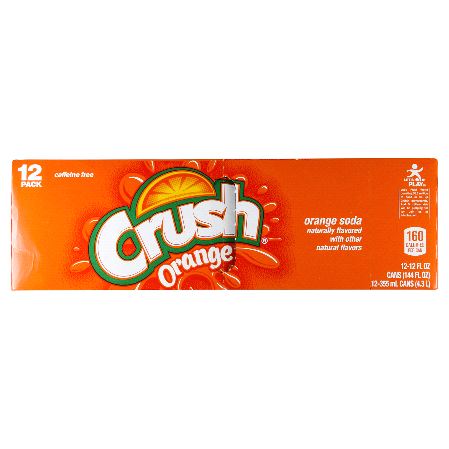 slide 4 of 4, Crush Orange Soda, 12 fl oz cans, 12 pack, 12 ct; 12 fl oz