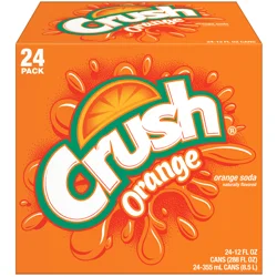 Crush Orange Soda, 12 fl oz cans, 24 pack