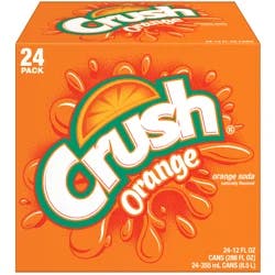 Crush Orange Soda, 12 fl oz cans, 24 pack
