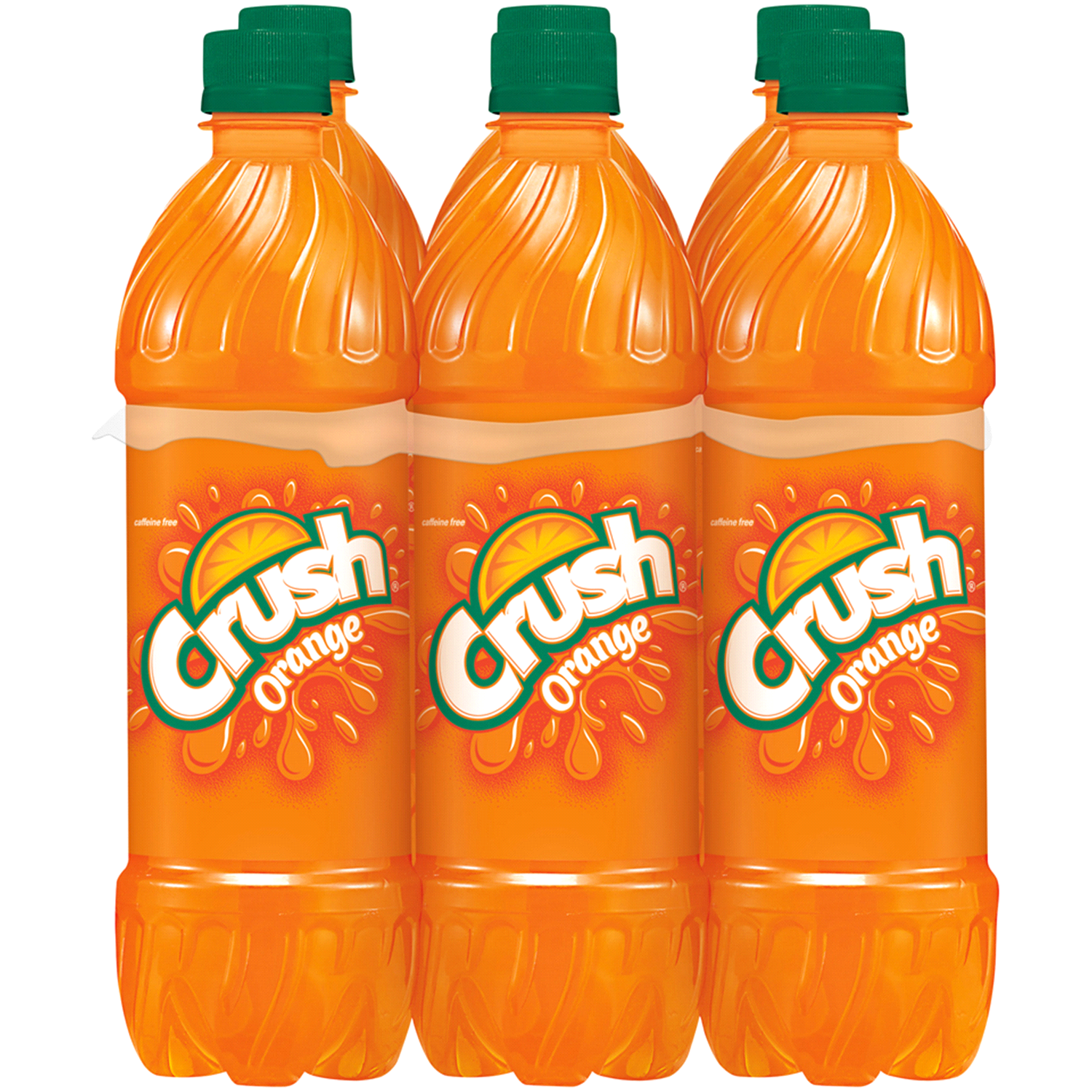 slide 1 of 1, Crush Orange Soda, .5 L bottles, 6 pack, 6 ct; 16.9 fl oz